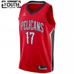 New Orleans Pelicans Trikot jonas valanciunas 17 Jordan 2022-23 Statement Edition Rot Swingman - Kinder